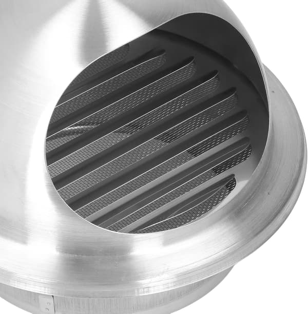 304 Kuleformet ventilasjonshette i rustfritt stål, avtrekkshette, 160 mm rund luftventil