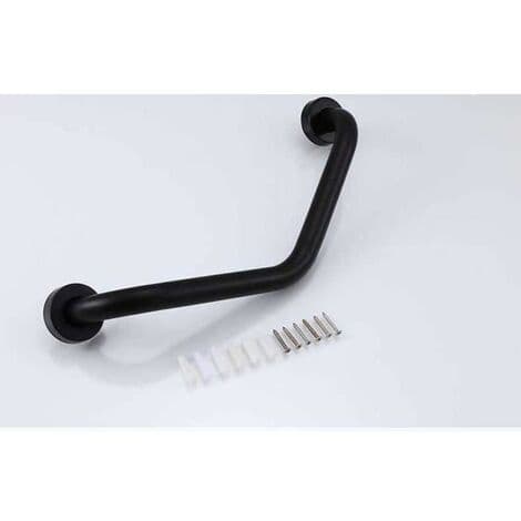 43 cm svart håndklestang i rustfritt stål for veggmontering