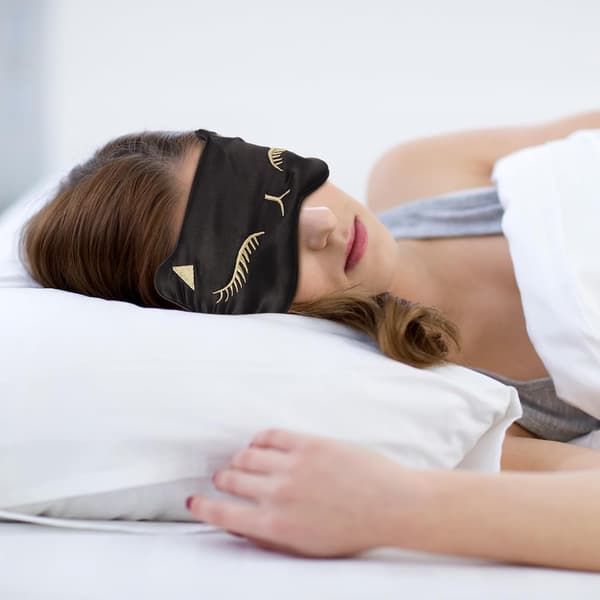 4-pak Øjenmaske til Søvn, Blød Sød Kat Søvnmaske Justerbar Strop Sovende Mørklægningsmasker Øjendækning Blindfold （Sort, Pink, Grøn, Blå）