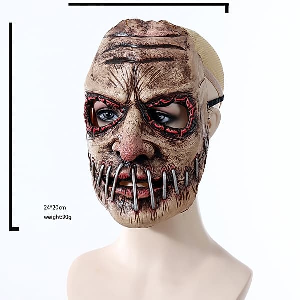 Latex Horror Mask til Halloween Fest, Ghost Simulation, Human Headgear