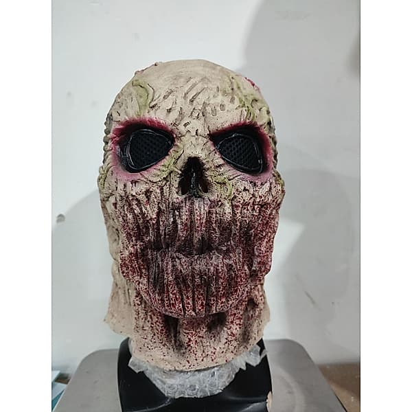 Halloweenmaske for voksne, zombie-kostyme, hodeplagg