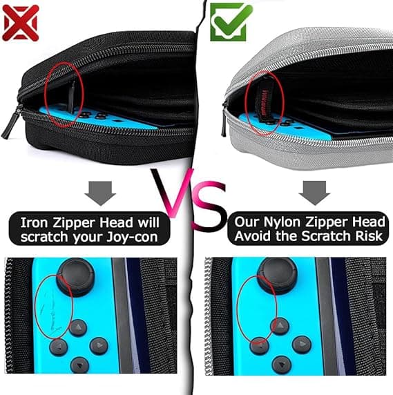 Switch-etui - Bæreveske med 20 spillkassetter, for Nintendo Switch-konsoll og tilbehør, grå