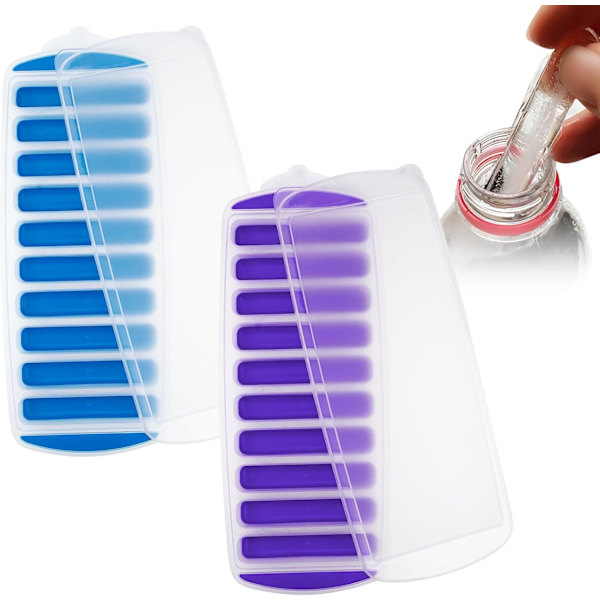 2-pack Silikon Isbitsform, Stapelbar Tålig Diskmaskinsäker, Idealisk för Vattenflaskor och Sportflaskor