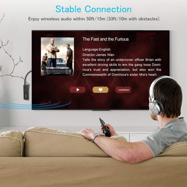 Bluetooth 5.0-sendere, bærbare trådløse lade-transceiveradaptere for TV-er, audiomottakere for bilsystemer