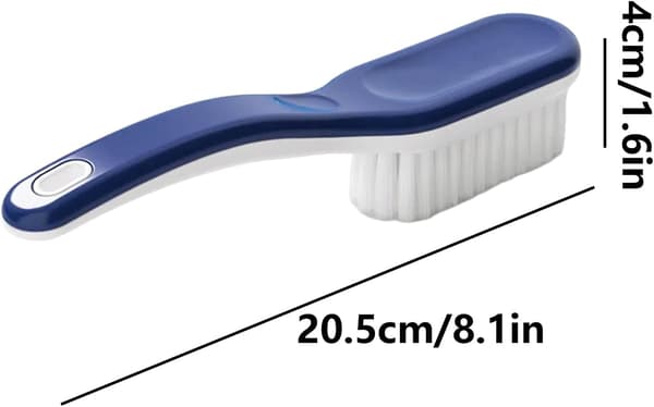 Sko børste, bløde sko børster, 8.1 x 1.6 x 1.6 tommer kraftig professionel ergonomisk greb let hold pletfjerner blå