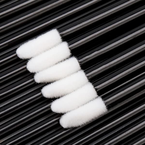 200 engangs læbepensler, applikatorpinde, perfekt læbe makeup sæt, sort