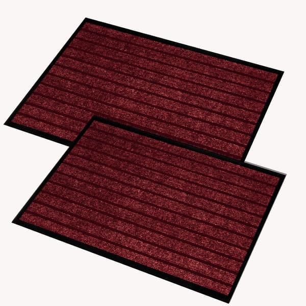 Dørmåtte 2-pak 40x60 cm Vandabsorberende Gummimåtte