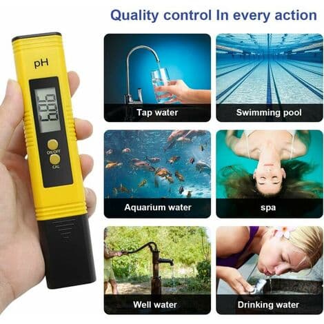 Digitalt pH-meter, ATC vandkvalitetstester, pH-område 0-14, pH-tester til hjemmebrug