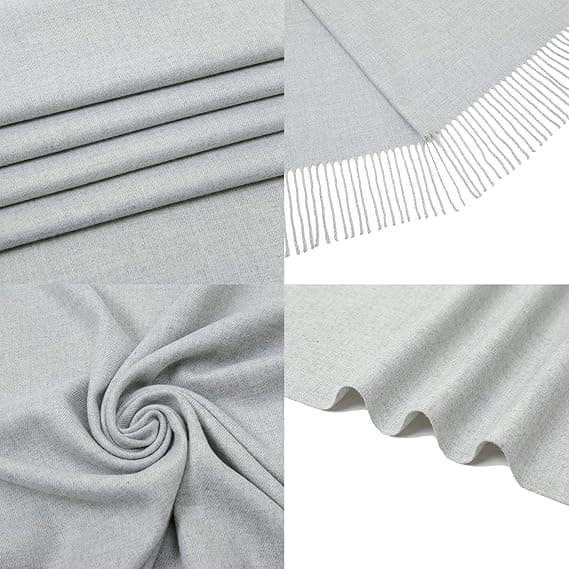 Dame Skjerf Pashmina Sjal og Wraps for Bryllup Skjerf for Kvinner Vinter-grå gray