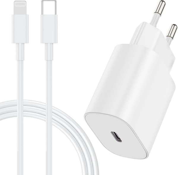20W iPhone USB-C hurtigoplader med 1-meter USB-C-kabel, kompatibel med iPhone 14 Pro Max/14/13 Mini/13 Plus/13 Pro Max/12 Mini