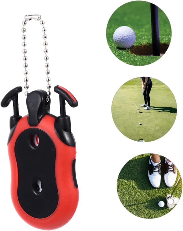 Bærbar Minigolf Putting Scorekeeper, Dobbeltskive Poengteller med Nøkkelring