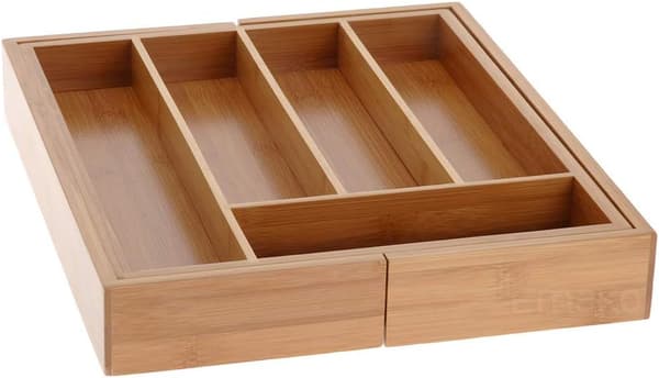 Utdragbar besticklåda i bambu 33,5 x 28 cm-45 cm
