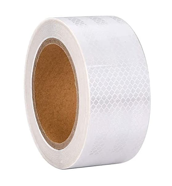 Vit reflextejp, 5 meter x 5 centimeter, vattentät reflextejp, självhäftande varningstejp