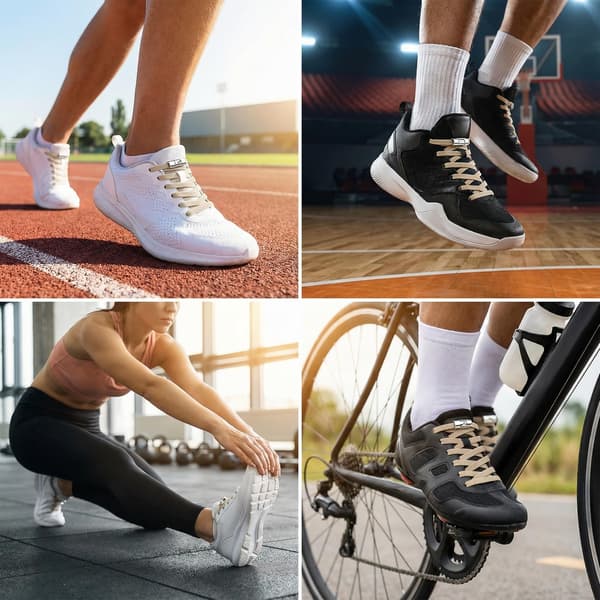 1 par elastiske snørebånd uden bindefunktion med quick-lock design; velegnet til atletiske og afslappede sko, sort