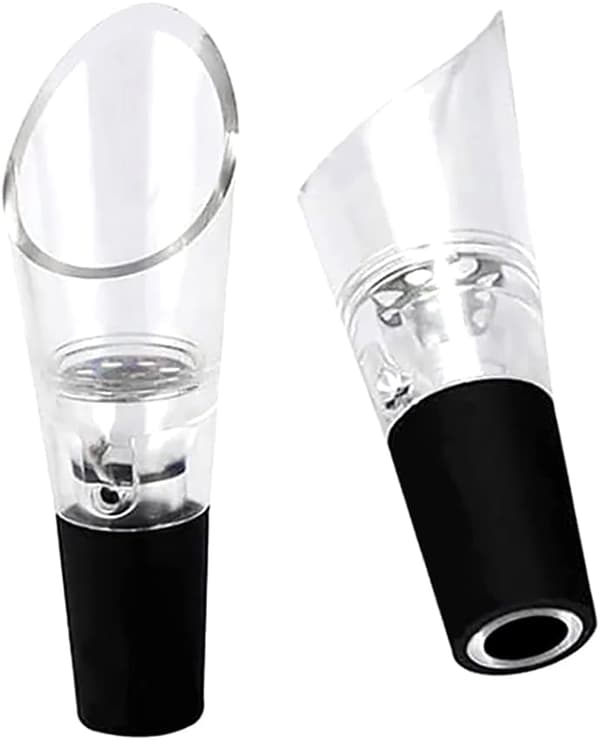 Högkvalitativ luftande hällpip med luftningsfunktion; kompatibel med olika vinflaskor, 2-pack