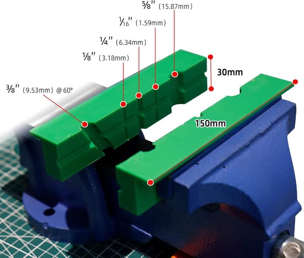 2 st Skruvstyckesbackar Skyddsbackar för skruvstycken med magneter Bredd 110mm/150mm