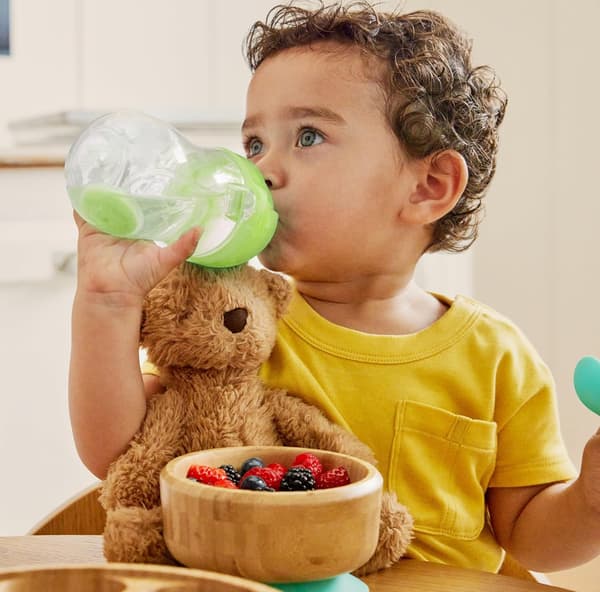 Sugrörsmuggset | Sippy Cups med sugrör för bebisar och småbarn | BPA-fri spillfri mugg | Diskmaskinssäker sugrörsmugg för bebisar | grön