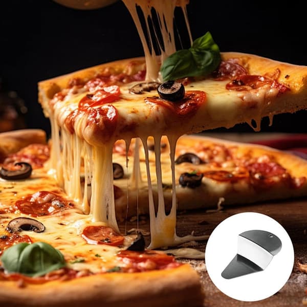Pizzaspade i rustfrit stål, trekantet tærtepadespade, ergonomisk kagepizza-server, køkkenbageudstyr, 2 stk.