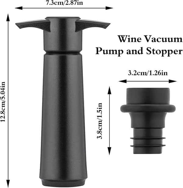 Vinvakuumpump med 12 proppar, vinpump och vinflaskproppar håller fräscht, vinpropp