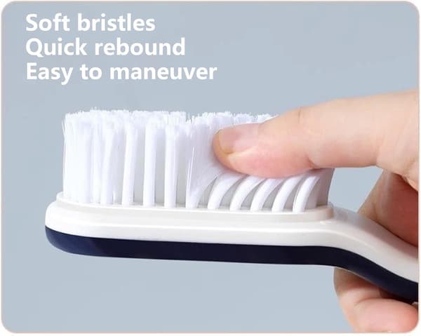 Sko børste, bløde sko børster, 8.1 x 1.6 x 1.6 tommer kraftig professionel ergonomisk greb let hold pletfjerner blå