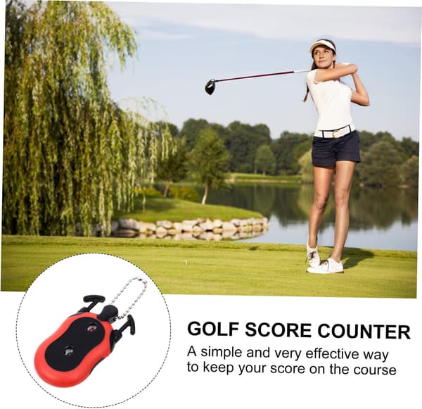Bærbar Minigolf Putting Scorekeeper, Dobbeltskive Poengteller med Nøkkelring
