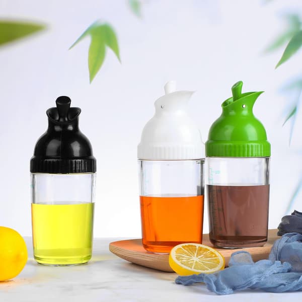 1-pack salladsdressingshaker, 7 oz dressingmixer shakerflaskor, vit