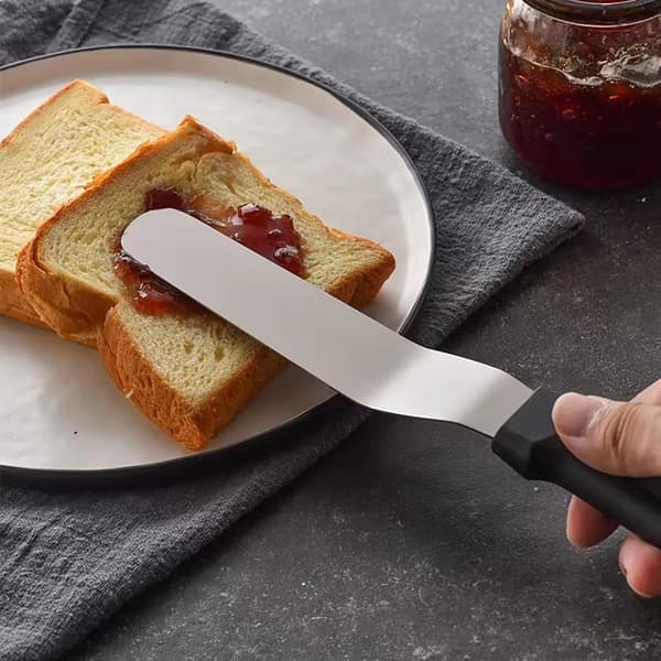 Glasurspartel, 2 professionelle kagepaletknive i rustfrit stål med 15 cm og 20 cm klinger i rustfrit stål med holdbare PP-plasthåndtag