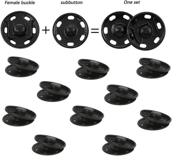 12 uppsättningar metalltryckknappar, 21 mm metalltryckknappar, lämpliga för DIY-kläder, handväskor