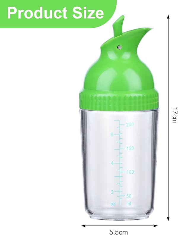 1-pack salladsdressingshaker, 7 oz dressingmixer shakerflaskor, vit