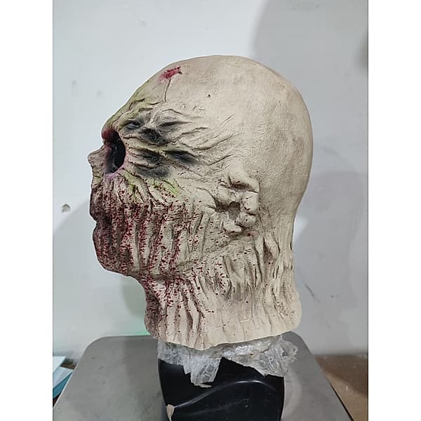 Halloweenmaske for voksne, zombie-kostyme, hodeplagg