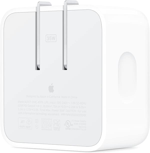 Apple 35W kompakt strømadapter med doble USB-C-porter