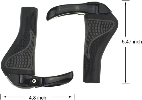 par universelle ergonomiske gummi styrgreb til mountainbikes (sort)