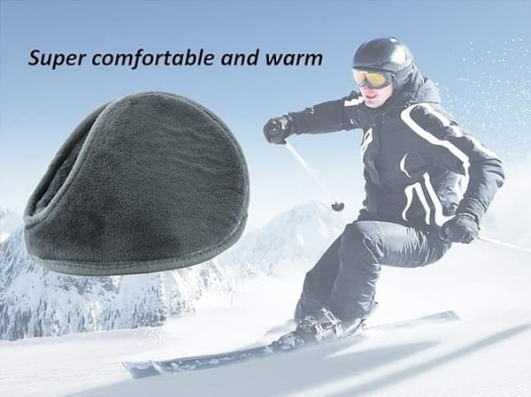 Ørevarmere til mænd og kvinder Klassisk fleece Unisex Vinter Varme Ørekopper Grå
