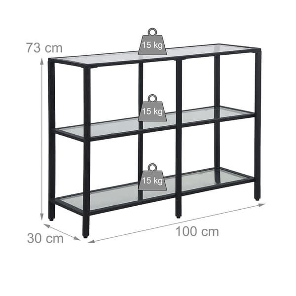 Konsolbord med 3 glashylder – Moderne design