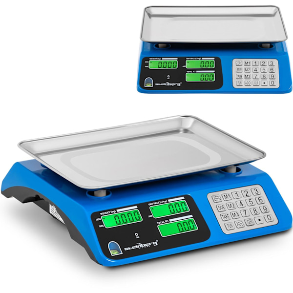 LCD checkskala 34 x 24 cm 40 kg / 2 g blå