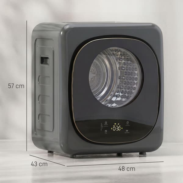 Tørretumbler med ventilation, 4 kg kompakt, 5 tilstande, timer