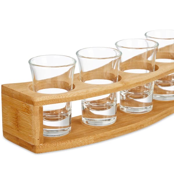 Andekarta i bambu med 6 glas