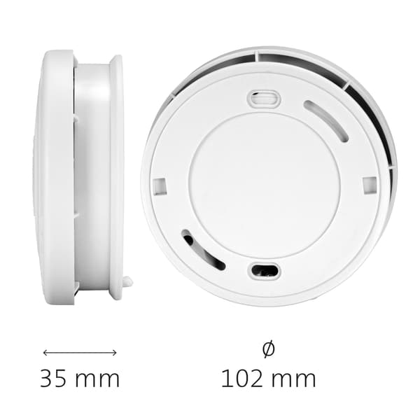 Rökdetektor med 10 års batteritid, vit