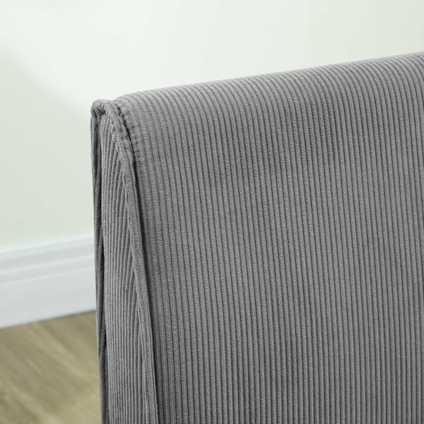 2-personers sofa, sofa i fløjlsmønster, træben, polstret sofa, dobbeltsofa til soveværelse, stue, 110 x 62 x 85 cm, grå