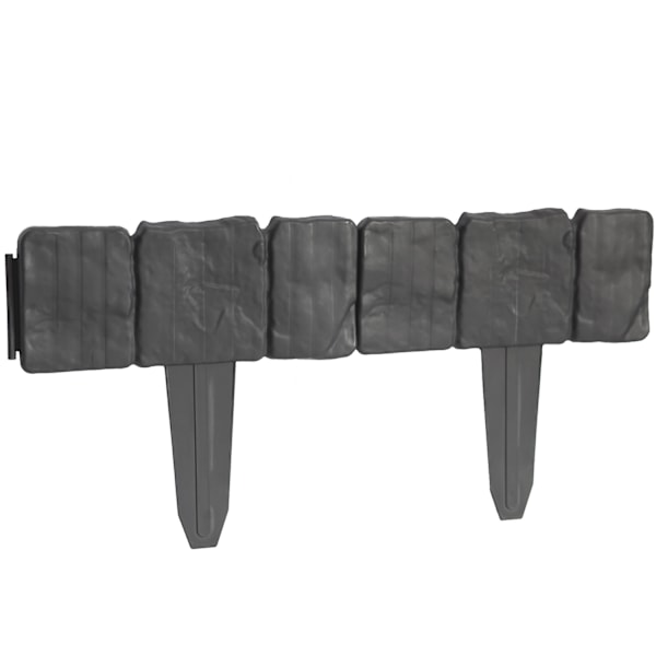 Palisade plænekant imiteret sten STEN 2,5m - grå