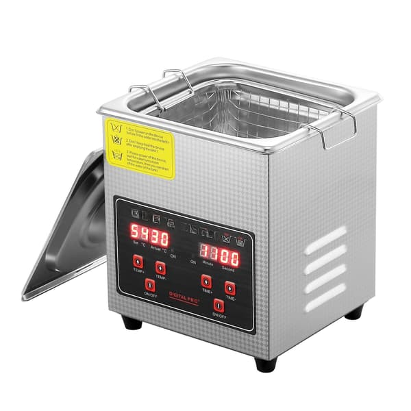Ultralydsrenser 2L, digital timer, opvarmet rustfrit stål