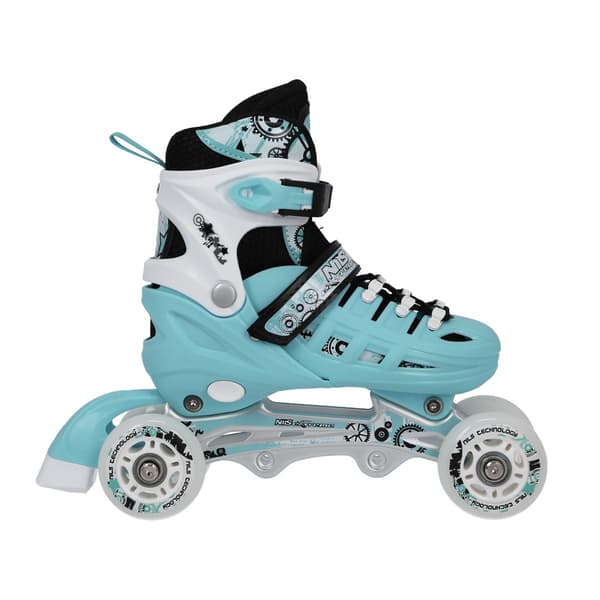 4-i-1 inline-skøjter, mint, størrelse S (31-34)