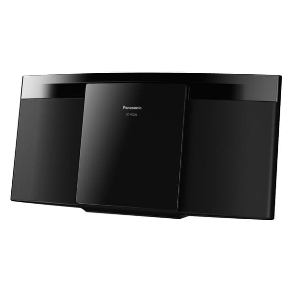 Kompakti seinälle ripustettava microstereo musta