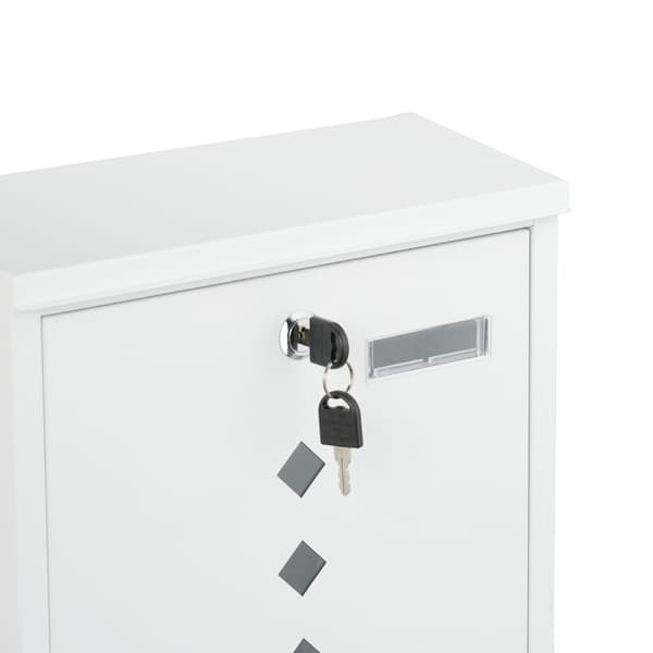Postkasse med avisholder – minimalistisk metaldesign