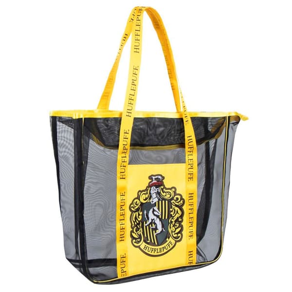 Hufflepuff strandtaske, slidstærkt materiale, stor kapacitet