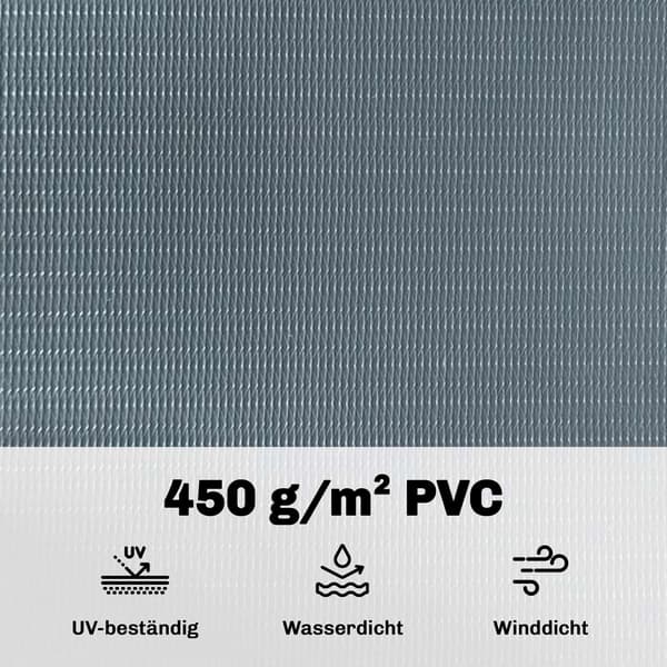 Set med insynsskyddande staketremsor, UV-resistenta, vattentäta, 35m x 19cm, grå