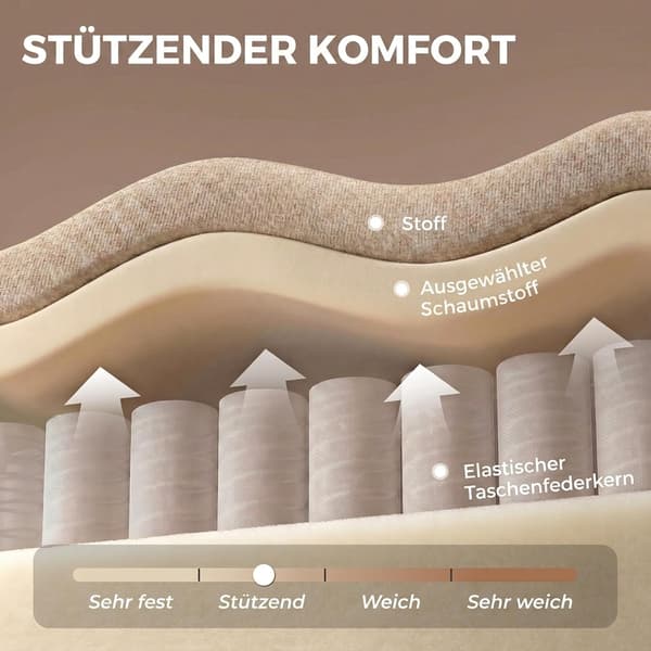L-formad beige soffa med vändbar schäslong, 4-sits