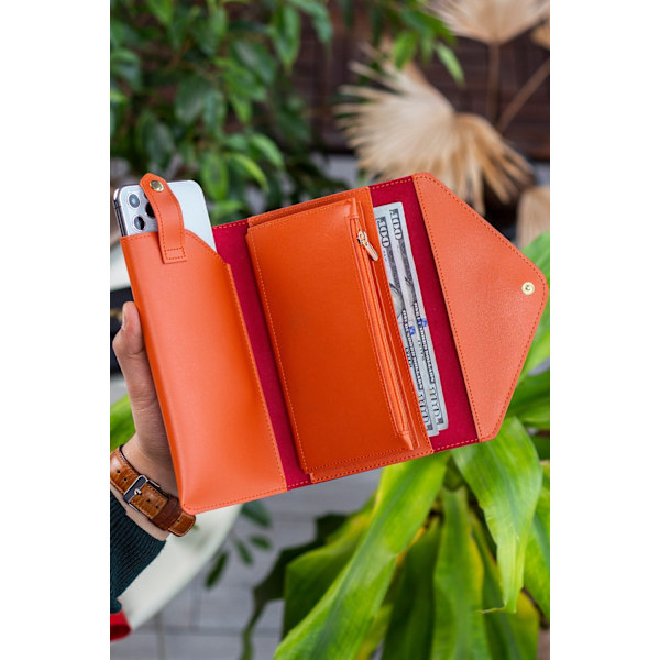 Kvinnors plånbokskuvert - Orange