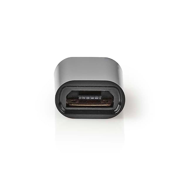 USB-C™ Adapter | USB 2.0 | USB-C™ Han | USB Micro-B Hun | 480 Mbps | Runde | Guldplateret | Antracit | Box