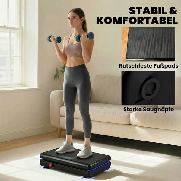 Vibrationsplade med 120 niveauer, modstandsbånd, LED-display